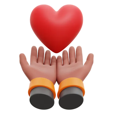 Holding Love Hand Gesture  3D Icon
