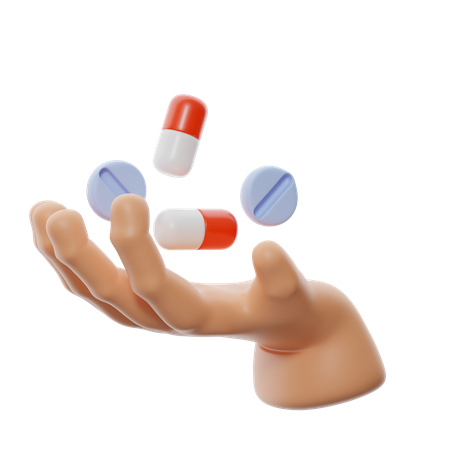 Holding Medicine  3D Icon