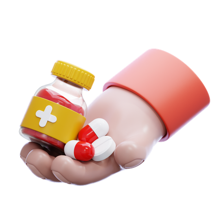 Holding Medicine  3D Icon