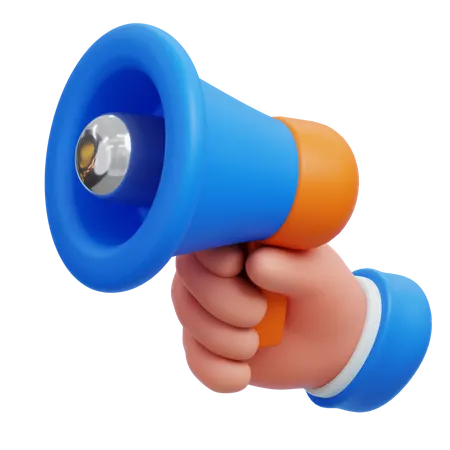Holding Megaphone  3D Icon