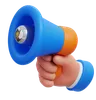 Holding Megaphone