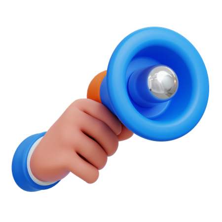 Holding Megaphone  3D Icon