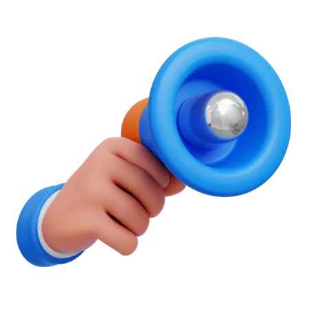 Holding Megaphone  3D Icon
