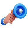 Holding Megaphone