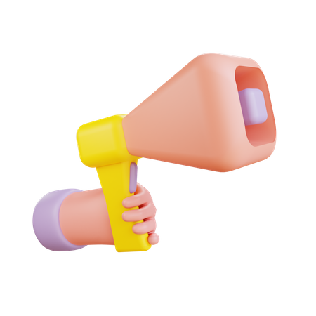 Holding Megaphone  3D Icon