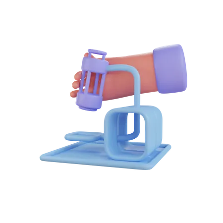 Holding Microscope  3D Icon