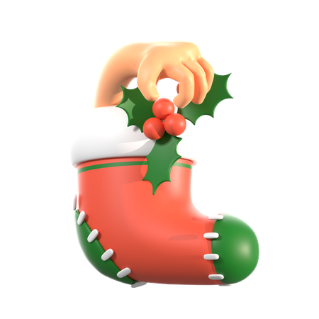 Holding Mistletoe  3D Icon