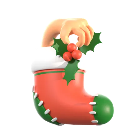 Holding Mistletoe  3D Icon