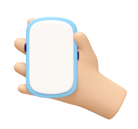 Holding Mobile  3D Icon