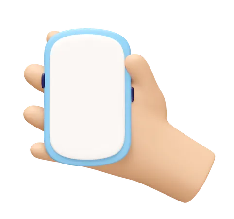 Holding Mobile  3D Icon