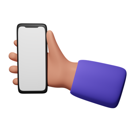 Holding Mobile 3D Icon