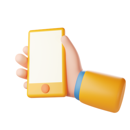 Holding Mobile Hand Gesture 3D Icon