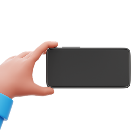 Holding Mobile Phone  3D Icon