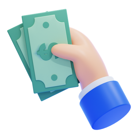 Holding Money  3D Icon