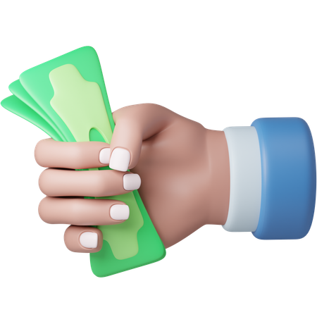 Holding Money  3D Icon