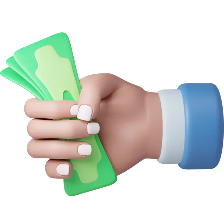 Holding Money  3D Icon