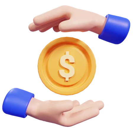 Holding Money  3D Icon