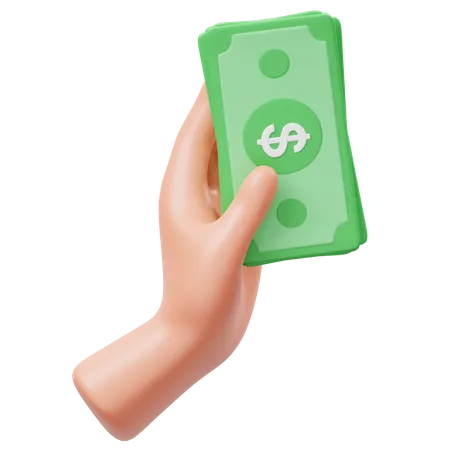 Holding Money Hand Gesture  3D Icon