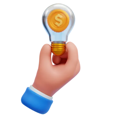 Holding Money Idea  3D Icon