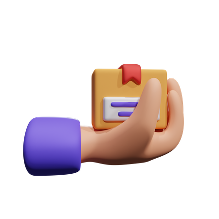 Holding Package 3D Icon
