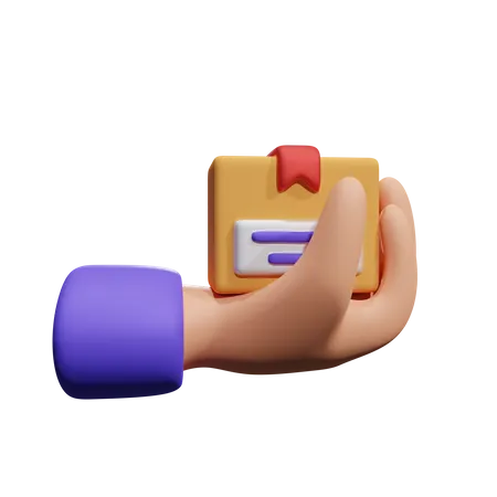 Holding Package 3D Icon