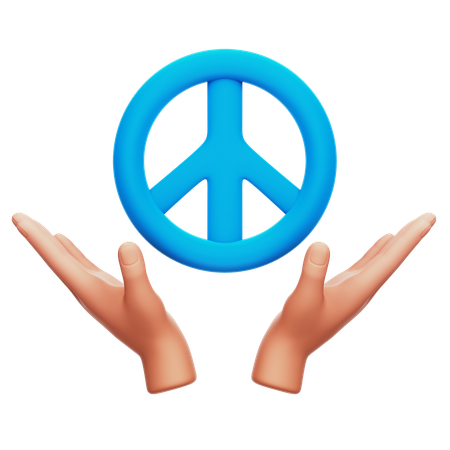 Holding Peace Symbol  3D Icon
