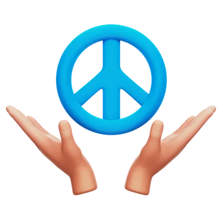 Holding Peace Symbol  3D Icon