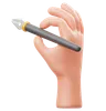 Holding Pen Hand Gesture