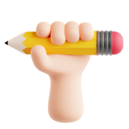 Holding Pencil  3D Icon