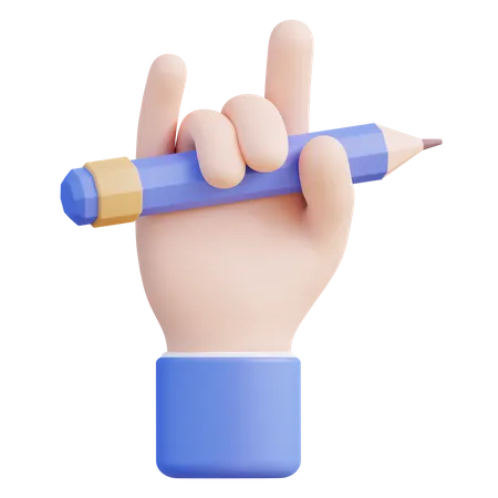 Holding Pencil  3D Icon