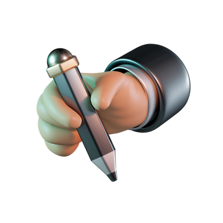 Holding Pencil  3D Icon