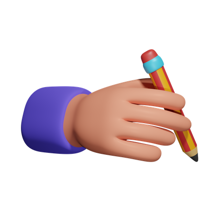 Holding Pencil  3D Icon