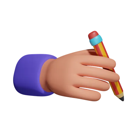 Holding Pencil  3D Icon