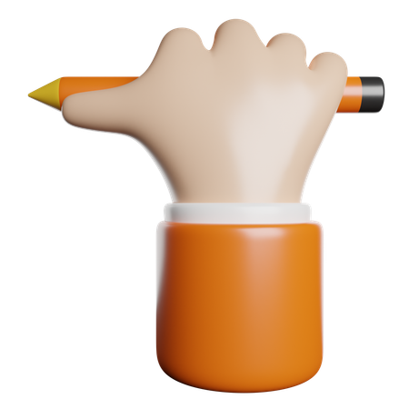 Holding Pencil  3D Icon