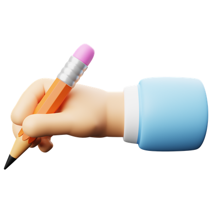 Holding Pencil  3D Icon