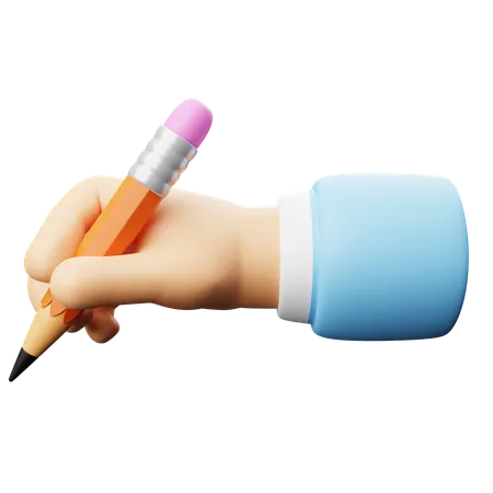 Holding Pencil  3D Icon