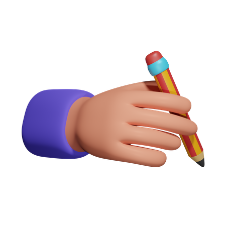 Holding Pencil 3D Icon