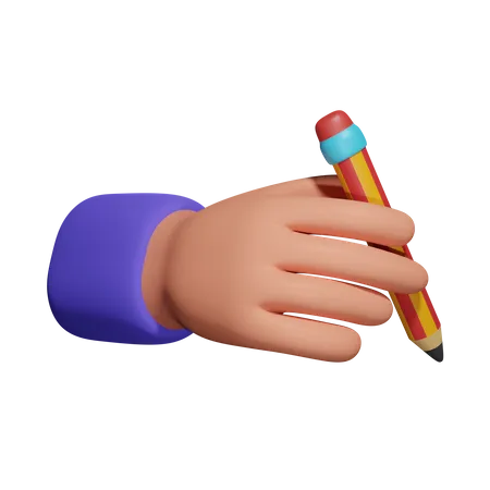 Holding Pencil 3D Icon