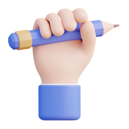 Holding Pencil  3D Icon