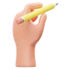 Holding Pencil Hand Gesture
