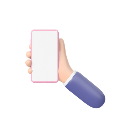 Holding Phone  3D Icon