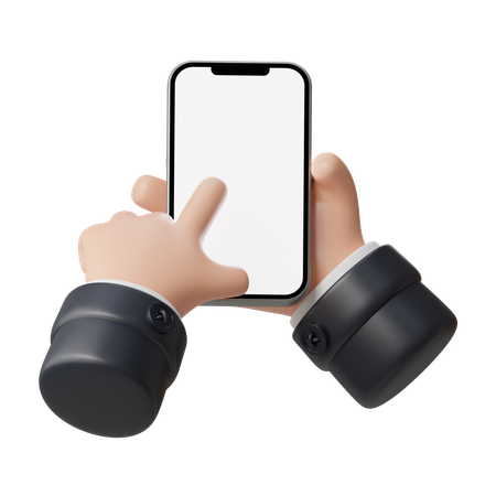 Holding Phone Hand Gesture  3D Icon