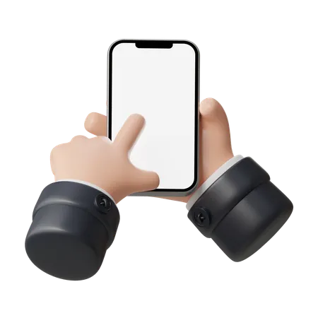 Holding Phone Hand Gesture  3D Icon