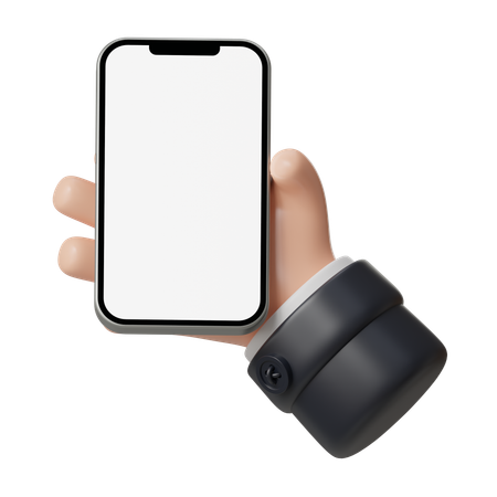 Holding Phone Hand Gesture  3D Icon