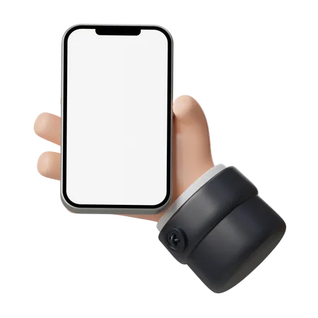 Holding Phone Hand Gesture  3D Icon