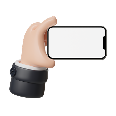 Holding Phone Hand Gesture  3D Icon