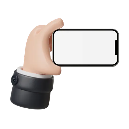 Holding Phone Hand Gesture  3D Icon