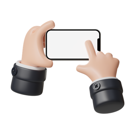 Holding Phone Hand Gesture  3D Icon