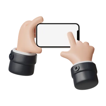 Holding Phone Hand Gesture  3D Icon