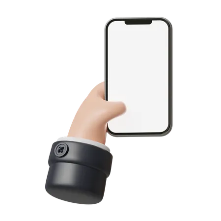 Holding Phone Hand Gesture  3D Icon